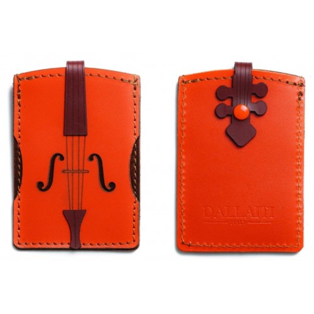 Leather and Suede Violin Credit Card Holder